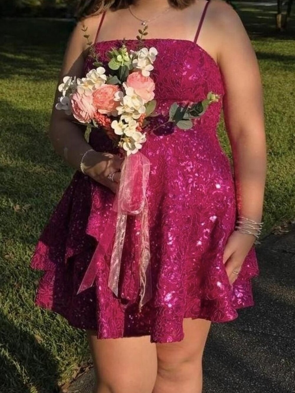 Magenta Hoco Dress Honey And Rosey